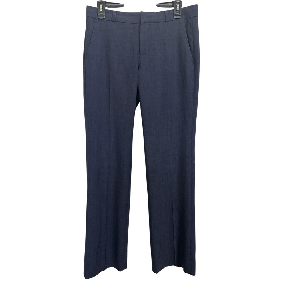 Banana Republic Wool Blend Navy Sloan Trousers Size 4 Bootcut Stretch
